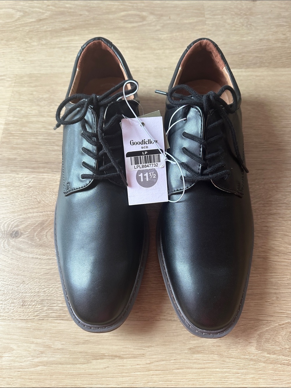 Goodfellow & Co Black Leather Derby Dress Shoes